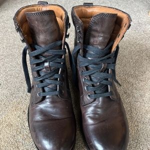 Frye Combat Style Brown Boots